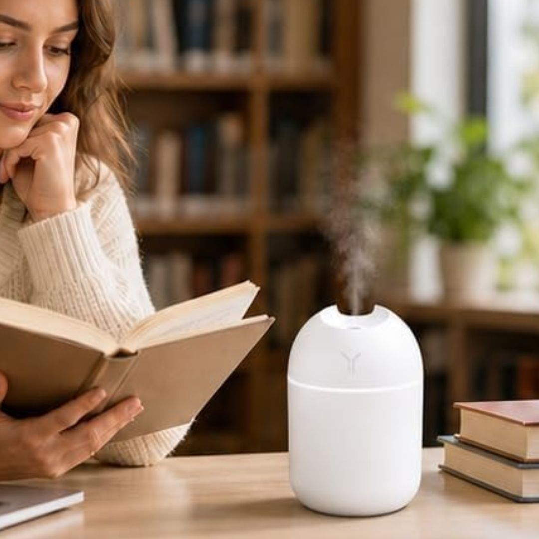 Nora – Kompakt luftfuktare med stämningsfull LED-belysning