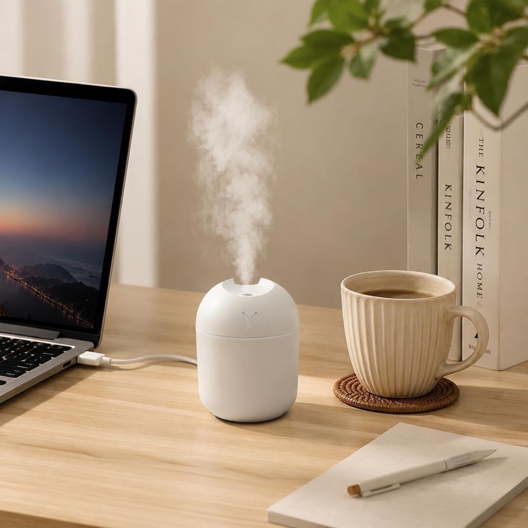 Nora – Kompakt luftfuktare med stämningsfull LED-belysning