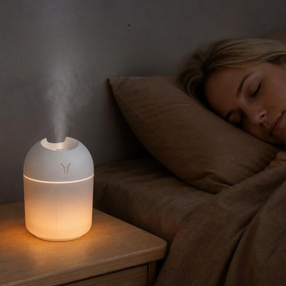 Nora – Kompakt luftfuktare med stämningsfull LED-belysning